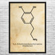 Dopamine Molecule Wall Art