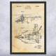 Sikorsky Helicopter Patent Wall Art