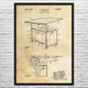 Architect Drafting Table Patent Wall Art