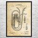 Concert Tuba Patent Wall Art