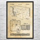 Racquetball Court Patent Wall Art