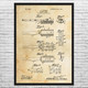 Shaving Safety Razor Patent Wall Art