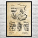 Revolver Cylinder Chamber Patent Wall Art