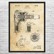 Electric Hair Dryer Patent Wall Art