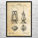 Tubular Lantern Patent Wall Art