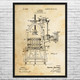 Wine Press Patent Wall Art
