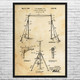 Gymnastics Horizontal Bar Patent Wall Art