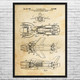 Jet Propelled Engine Patent Wall Art