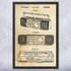 Boombox Tape Player Patent Wall Art