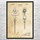 Trolley Meat Hook Patent Wall Art