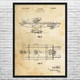 Aircraft Catapult Patent Wall Art