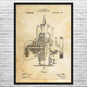 Internal Combustion Engine Patent Wall Art