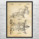 Tractor Loader Backhoe Patent Wall Art