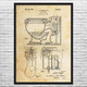 Toilet Patent Wall Art