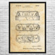 Emergency Vehicle Lights Patent Wall Art