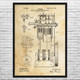 Gas ICE Engine Patent Wall Art