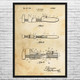 Monkey Wrench Patent Wall Art