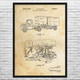 Semi Truck Patent Wall Art
