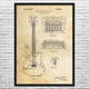 12 String Guitar Patent Wall Art