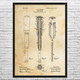 Push Drill Patent Wall Art