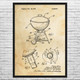 Charcoal Kettle Grill Patent Wall Art