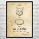 Cat Collar Patent Wall Art