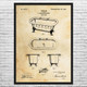 Vintage Bathtub Patent Wall Art