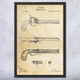 Flintlock Pistol Patent Wall Art