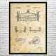 Reel Lawn Mower Patent Wall Art