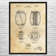 Whiskey Barrel Patent Wall Art