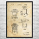 Anesthetic Vaporizer Patent Wall Art