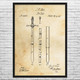 Dress Sword Patent Wall Art