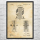 Nikola Tesla Magentic Motor Patent Wall Art