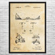 Nikola Tesla Lightning Rod Patent Wall Art