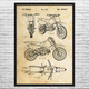 Dirt Bike Patent Wall Art