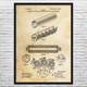 Lithograph Press Patent Wall Art
