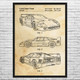 F40 Sports Car Patent Wall Art