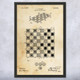 Checkers Board Patent Wall Art
