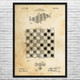 Checkers Board Patent Wall Art