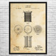 Thread Spool Patent Wall Art