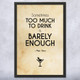 Mark Twain Quote Drinking Wall Art