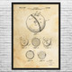 Bowling Ball Patent Wall Art