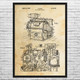 Dry Cleaning Machine Patent Wall Art