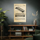 Electric Keyboard Patent Wall Art