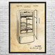 Refrigerator Patent Wall Art