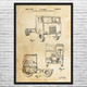 Cabover Truck Patent Wall Art