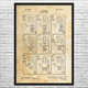 Palm Reading Cards Patent Wall Art