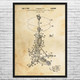 Hi Hat Stand Patent Wall Art