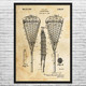 Lacrosse Stick Patent Wall Art