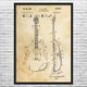 Acoustic Guitar Patent Wall Art